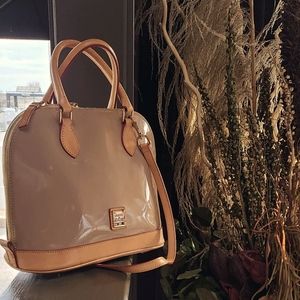 Dooney and bourke patent dome satchel